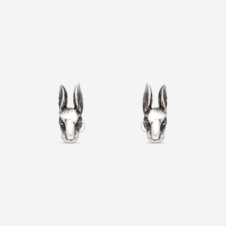 Anger Forest Sterling Silver Rabbit Reversible Studs // Store Display