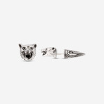 Gucci // Sterling Silver Reversible Studs // Store Display