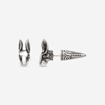 Gucci // Sterling Silver Rabbit Reversible Studs // Store Display