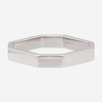 18K White Gold Diamond Band Ring // Ring Size: 5.5 // Store Display