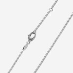 Sterling Silver Pendant Letter "W" Necklace // 18.5" // Store Display