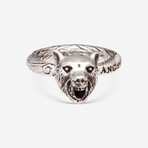 Anger Forest Sterling Silver Wolf Ring // Ring Size: 5.75 // Store Display