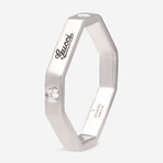 18K White Gold Diamond Band Ring // Ring Size: 5.5 // Store Display