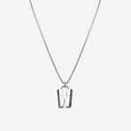 Sterling Silver Pendant Letter "W" Necklace // 18.5" // Store Display