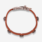 Anger Forest Sterling Silver Head Buckle Bracelet // 6.5" // Store Display