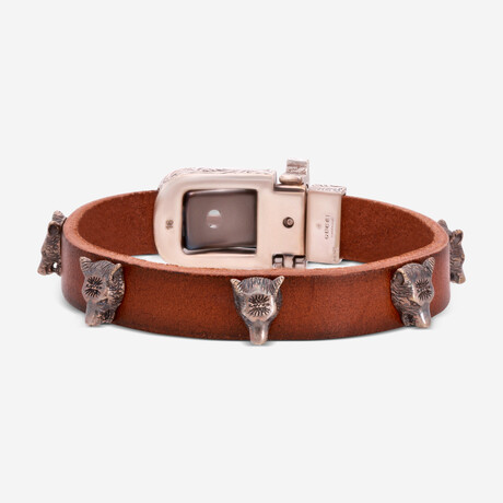 Anger Forest Sterling Silver Head Buckle Bracelet // 6.5" // Store Display