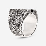 Sterling Silver Letter "W" Ring // Ring Size: 8 // Store Display