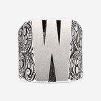 Sterling Silver Letter "W" Ring // Ring Size: 8 // Store Display