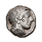 Athens Greece Silver Coin // Athena & Owl // 454-404 BC