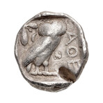 Athens Greece Silver Coin // Athena & Owl // 454-404 BC