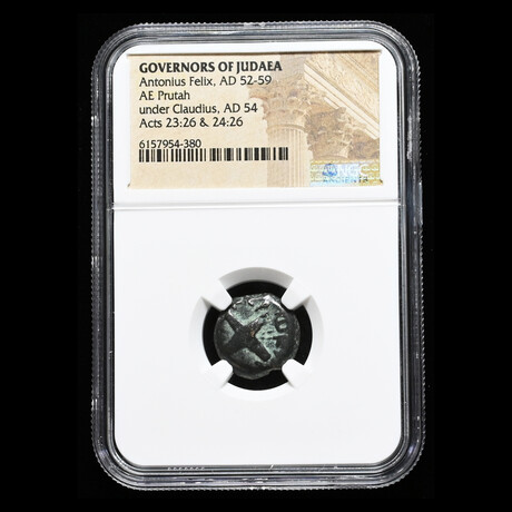 Biblical Coin of Antonius Felix // Met Apostle Paul in Caesarea