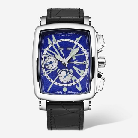 DeLaCour Via Larga Chronograph Automatic // WAST1026-BLU // Store Display