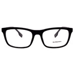 Burberry // Men's // BE2334 3001 -57 size Square Optical Glasses // Black + Clear Demo Lenses