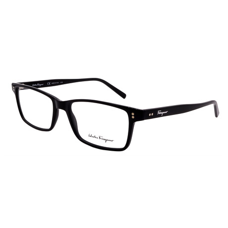 Salvatore Ferragamo // Men's // SF2914 001 Square Optical Glasses // Black + Clear Demo Lenses
