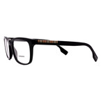 Burberry // Men's // BE2334 3001 -55 size Square Optical Glasses // Black + Clear Demo Lenses