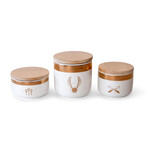 Harry Potter Quidditch // 3-Piece Ceramic Storage Jar Containers