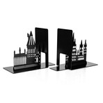 Harry Potter Hogwarts Castle Glow In The Dark Design // Metal Bookends