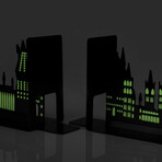 Harry Potter Hogwarts Castle Glow In The Dark Design // Metal Bookends