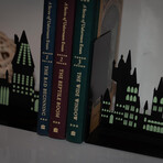 Harry Potter Hogwarts Castle Glow In The Dark Design // Metal Bookends