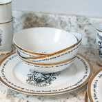 Harry Potter Hogwarts House Logos // 16-Piece Ceramic Dinnerware Set