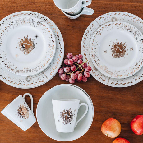 Harry Potter Marauders Map // 16-Piece Ceramic Dinnerware Set
