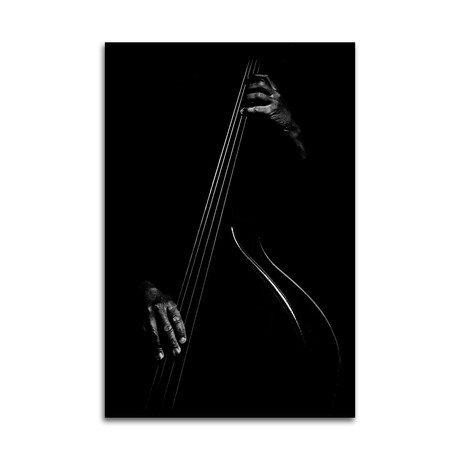 Le Contrebassiste Print on Acrylic by Strugala Didier (16"H x 24"W x 0.25"D)