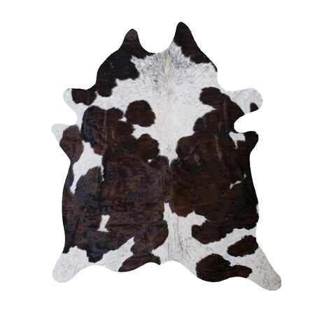 Natural Kobe Cowhide Rug // 6' X 7' (Brown & White)