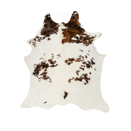 Natural Kobe Cowhide Rug // 5' X 7' (Brown & White)