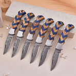 6.5" Handmade Artistic Handle // Damascus Pocket Knife