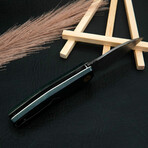 6.5" Green Micarta Handle // Ball Bearing Fast Opening // Damascus Pocket Knife