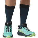 Salomon // Women's // Sense Ride 5 GTX Trail Running Shoe // Blue Radiance + Green Ash + India Ink (6)