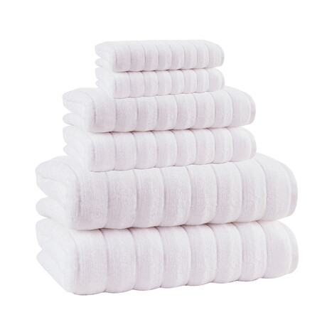 Brooks Brothers Vague // 6 Piece Towel Set (White)