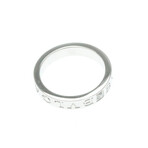 Bulgari // 18k White Gold Double Logo Diamond Ring // Ring Size: 7.25 // Store Display