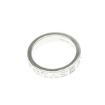 Bulgari // 18k White Gold Double Logo Diamond Ring // Ring Size: 5.75 // Store Display