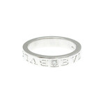 Bulgari // 18k White Gold Double Logo Diamond Ring // Ring Size: 7.25 // Store Display