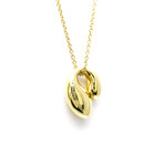 Tiffany & Co. // 18k Yellow Gold Double Teardrop Pendant Necklace // 16.14" // Store Display