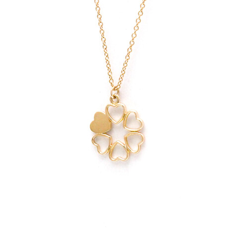 Tiffany & Co. // 18k Rose Gold Crown Of Hearts Pendant Necklace // 16.14" // Store Display