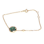 Louis Vuitton // 18k Rose Gold Sun Blossom Diamond + Malachite Charm Bracelet // 5.82"-6.88" // Store Display