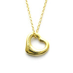 Tiffany & Co. // 18k Yellow Gold Open Heart Pendant Necklace // 15.74" // Store Display