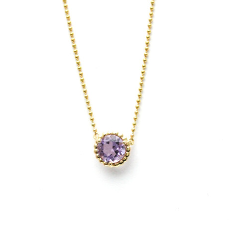 Tiffany & Co. // 18k Yellow Gold Amethyst Pendant Necklace // 15.74" // Store Display