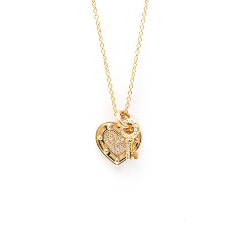 Tiffany & Co. // 18k Rose Gold Return To Tiffany Diamond Pendant Necklace // 15.74"-17.71" // Store Display