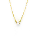 Tiffany & Co. // 18k Yellow Gold By The Yard Diamond Pendant Necklace // 15.94" // Store Display