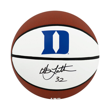 Christian Laettner // Duke Blue Devils // Signed Logo Basketball