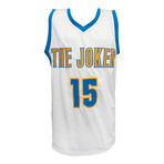 Nikola Jokic // Signed White 'The Joker' Custom Basketball Jersey