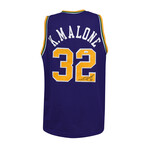 Karl Malone // Signed Purple Custom Basketball Jersey