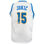 Nikola Jokic // Signed White 'The Joker' Custom Basketball Jersey