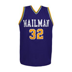 Karl Malone // Signed Purple Custom Basketball Jersey