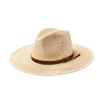 Brixton // Unisex // Field Proper Straw Hat // Natural + Brown (XS)