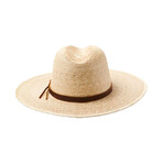 Brixton // Unisex // Field Proper Straw Hat // Natural + Brown (XS)