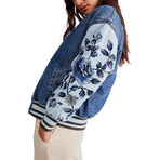 Free People // Women's // Team Spirit Jacket // Stone Blue (S)